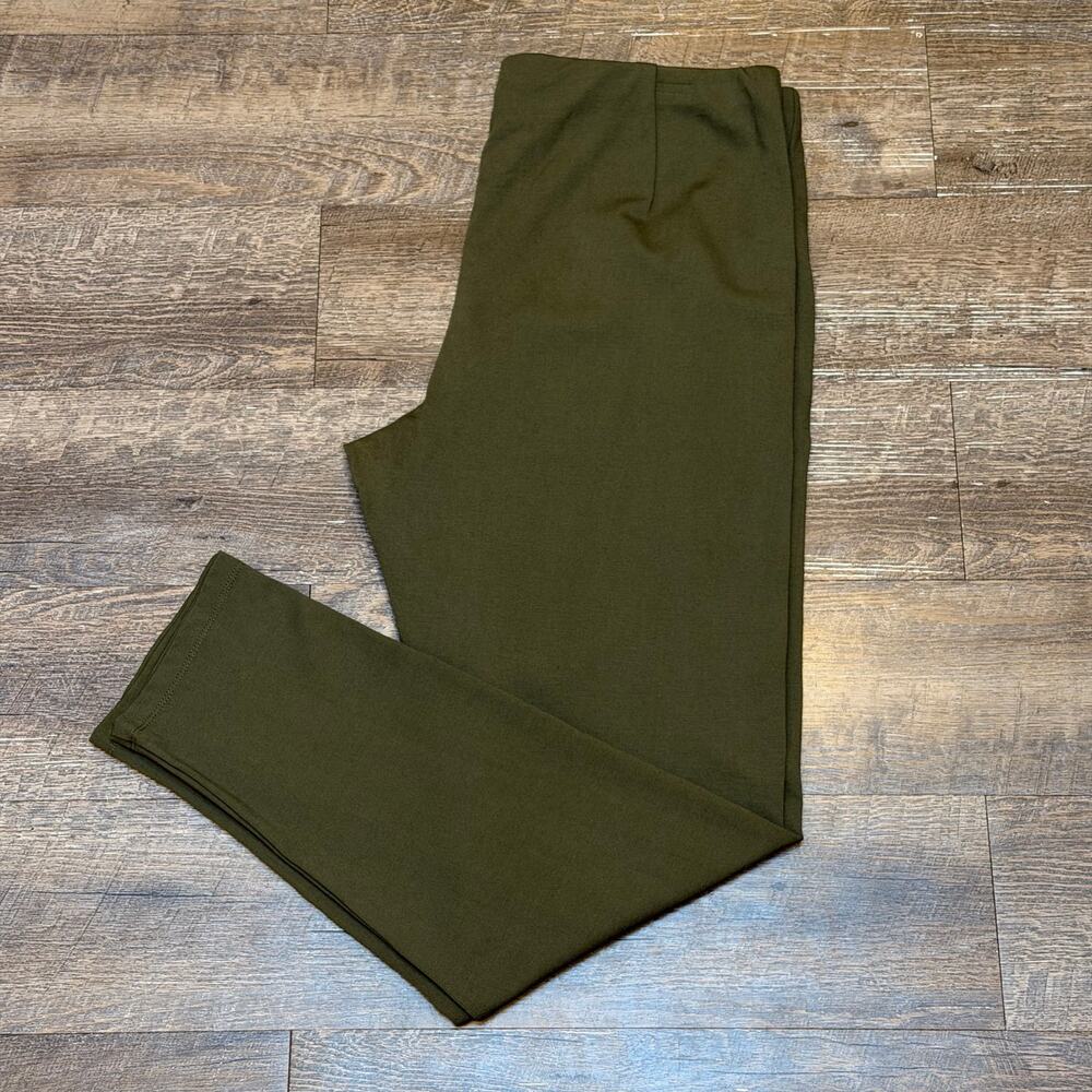 Habitat Clothes to Live In Olive Green Leggings Womens XL Stretch Pull On Pants